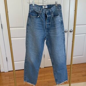 Agolde Medium Blue 90s Cropped Women's Jeans